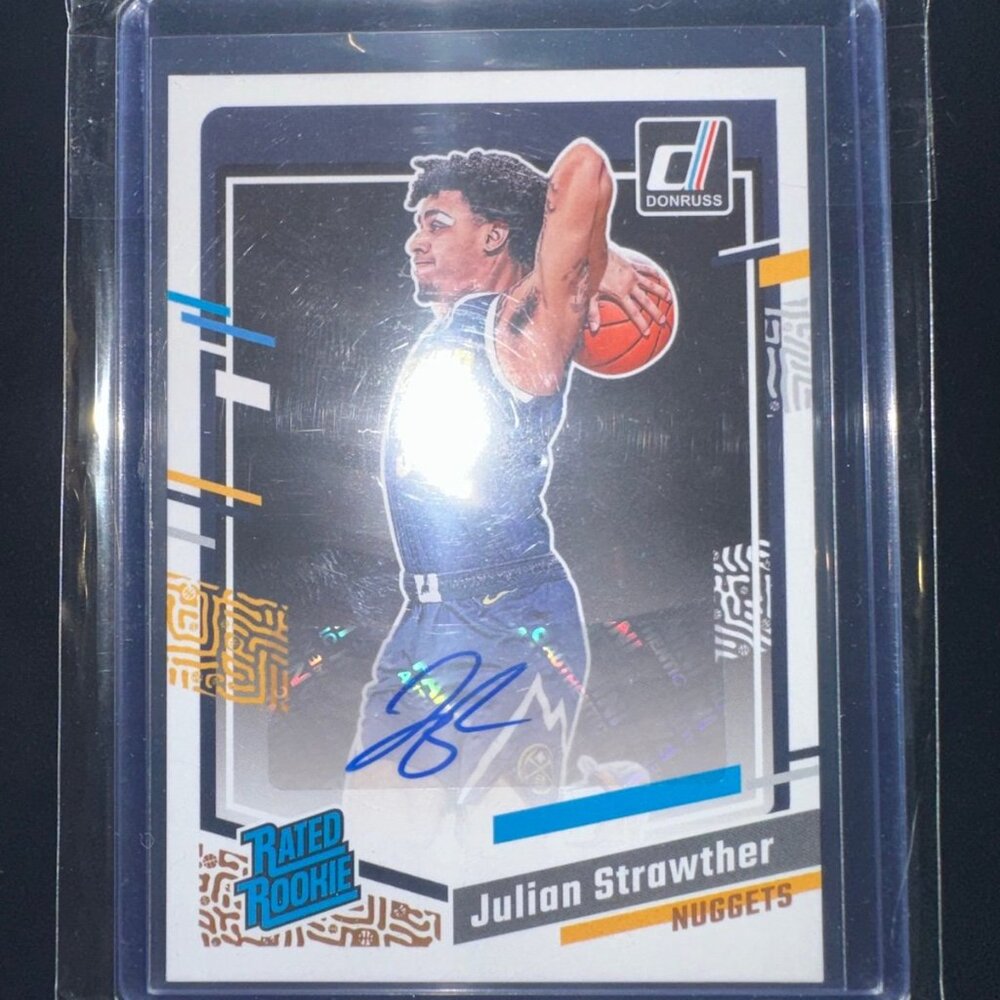 2023-24 Donruss #293 Julian Strawther Rated Rookies Signatures M/NM
